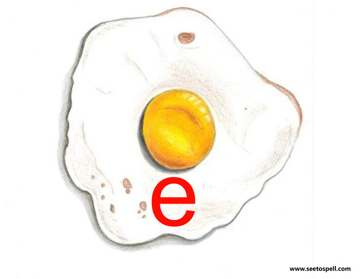 egg keyword picture card - See to Spell